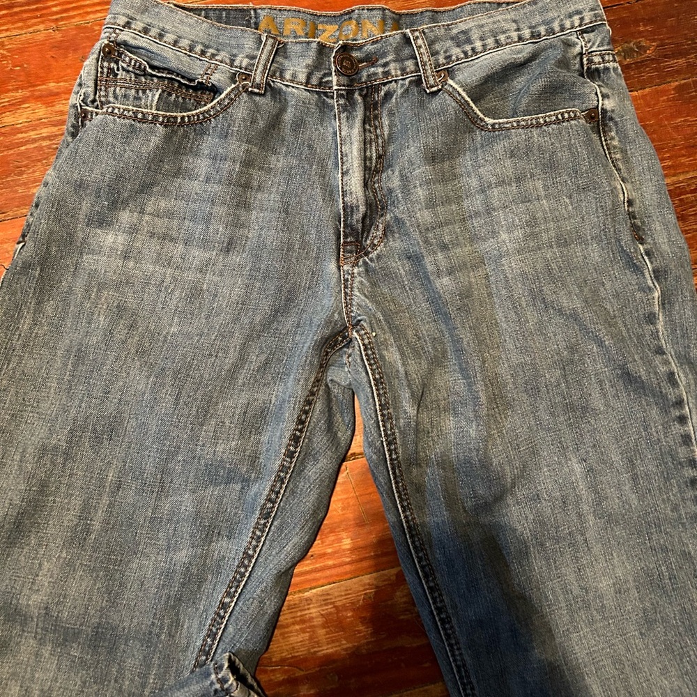 Arizona Jeans Slim Straight Jeans Tag Size 36x35 Post Wash‎ - 34x31 1/2